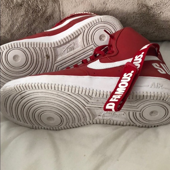 Supreme Air Force 1 High (Red) - Picture 2 of 4